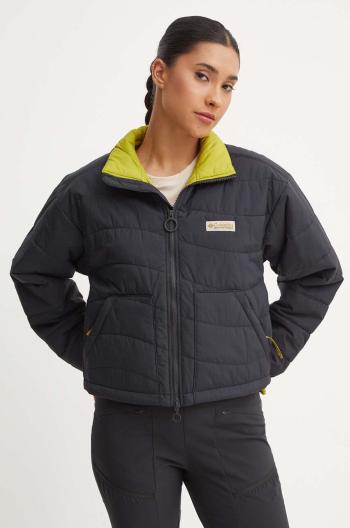 Bunda Columbia Wallowa Insulated dámska, čierna farba, prechodná, oversize, 2090751