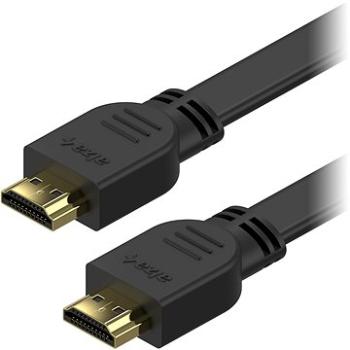 AlzaPower Flat HDMI 1.4 High Speed 4K 1,5 m čierny (APW-CBHD14F015B)