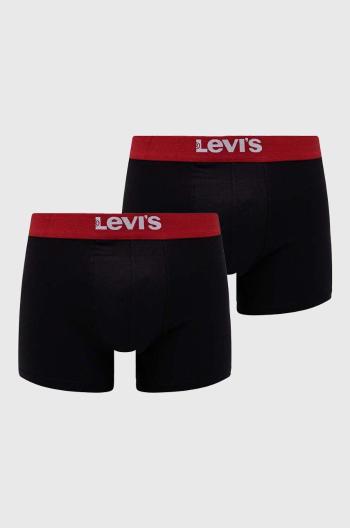 Boxerky Levi's 2-pak pánske, čierna farba