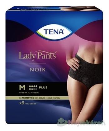 TENA Lady Pants Plus Noir M čierne dámske naťahovacie inkontinenčné nohavičky 9ks