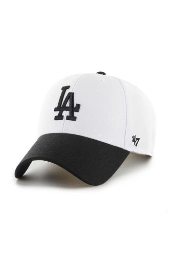 Šiltovka 47 brand MLB Los Angeles Dodgers biela farba, s nášivkou, B-SUMTT12WBP-WH