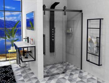 GELCO - VOLCANO BLACK sprchové dvere 1800 mm, číre sklo GV1418