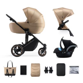 KINDERKRAFT SELECT Kočík kombinovaný 3v1 Prime 2 Sandrose Beige, Premium