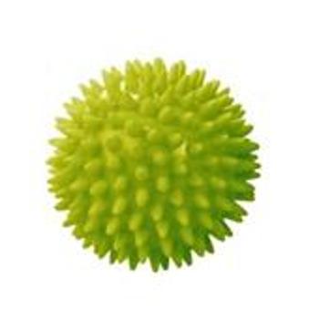 Gymy MASÁŽNA LOPTIČKA - ježko, zelená 7 cm
