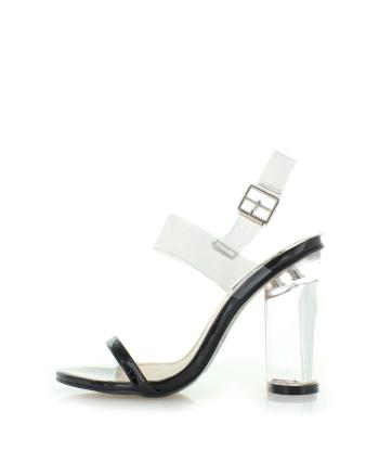 Čierno-transparentné sandále Hila