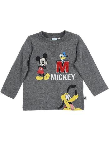 Mickey mouse tmavo sivé chlapčenské tričko vel. 74