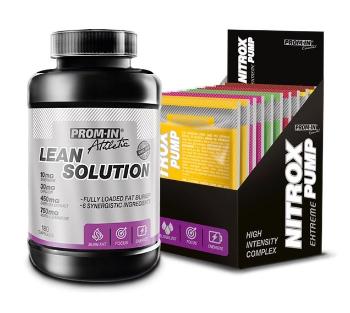 Akcia: Lean Solution + Nitrox Pump - Prom-IN 180 kaps. + 10x15 g Raspberry