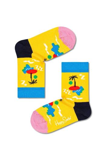 Detské ponožky Happy Socks (2-pak) žltá farba