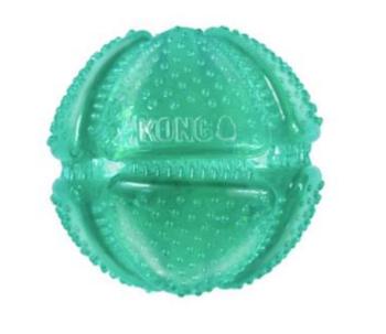 Hračka Kong Dog Squeezz Dental Lopta, plniaca, modro-zelená, guma termoplastická, M