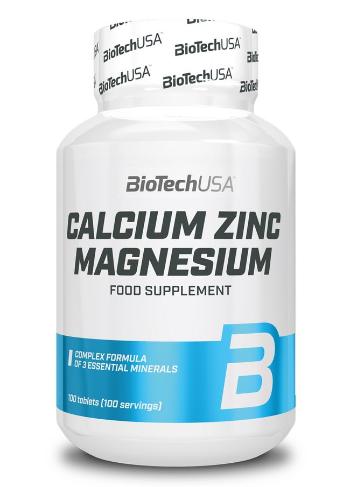 Calcium Zinc Magnesium - Biotech USA 100 tbl