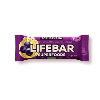 Lifefood Lifebar Plus tyčinka açai s banánom BIO – 15 ks (1256)