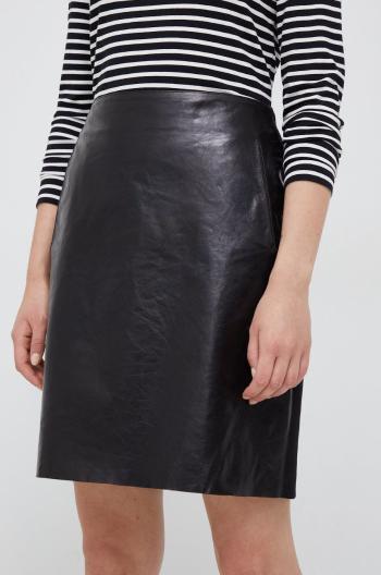 Sukňa Calvin Klein čierna farba, mini, rovný strih