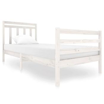 Rám postele biely masívne drevo 90 × 200 cm, 3100640