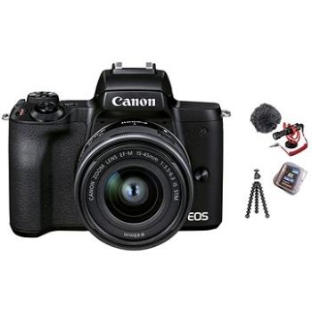 Canon EOS M50 Mark II čierny – Vlogger Kit (4728C048)
