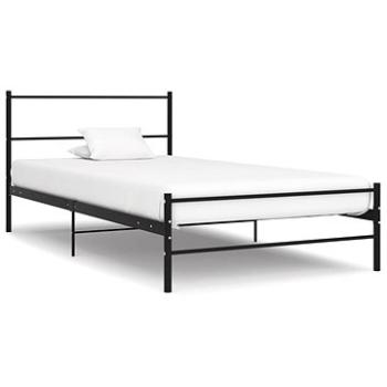 Rám postele, čierny kovový, 90 x 200 cm (286496)