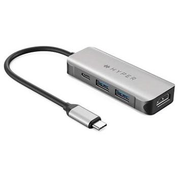 HyperDrive 4 v 1 USB-C Hub, strieborný (HD41-GL)