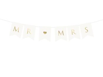 PartyDeco Banner - Mr. love Mrs.