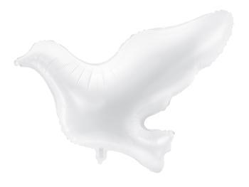 PartyDeco Fóliový balón - Biela holubica 77 x 66 cm