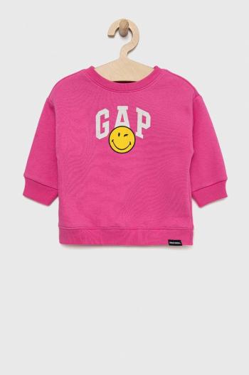 Detská mikina GAP ružová farba,