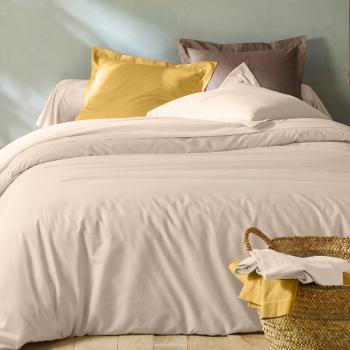 Blancheporte Jednofarebná posteľná súprava zn. Colombine z bavlny piesková obliečka na prikrývku140x200cm