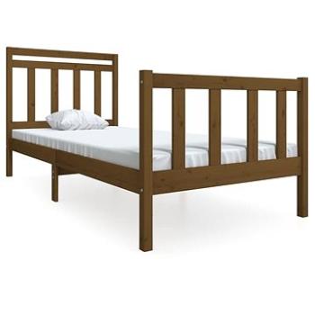 Rám postele medovo hnedý masívne drevo 100 × 200 cm, 3100951