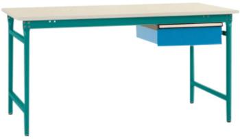 Manuflex BB5257.5021 Kompletný príručný stolík BASIS stacionárny s plastovou doskou + samostatná zásuvka, š xhxv: 1500 x