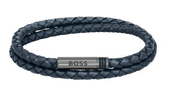 Hugo Boss Štýlový kožený dvojitý náramok 1580494 19 cm