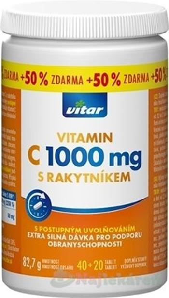 VITAMIN C 1000 mg S RAKYTNÍKOM, 40+20 tbl Zadarmo