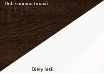 WIP Skriňa MAX 05 Farba: dub sonoma tmavý / biely lesk