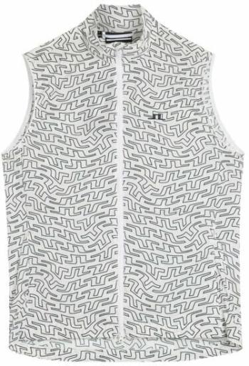 J.Lindeberg Ash Light Packable Golf Vest Print White Outline Bridge Swirl M