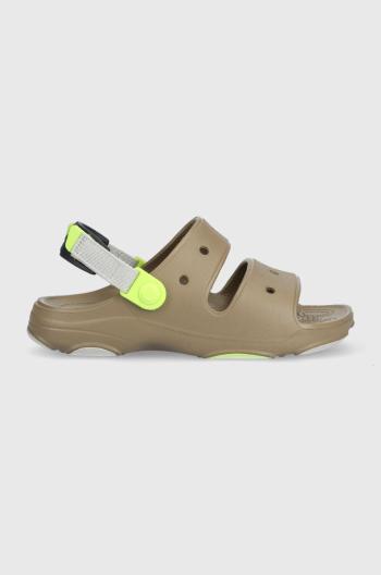 Detské šľapky Crocs hnedá farba