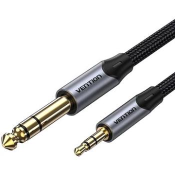 Vention Cotton Braided TRS 3,5 mm Male to 6,5 mm Male Audio Cable 5 m Gray Aluminum Alloy Type (BAUHJ)