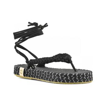 Nalho  BLK MEDHA SANDAL WITH CROCHET UPPER  Sandále Čierna