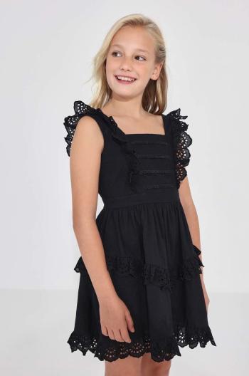 Dievčenské šaty Mayoral čierna farba, mini, áčkový strih