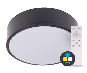 T-LED SMART TUYA Čierne LED stropné svietidlo guľaté 400mm 36W CCT s DO 105462