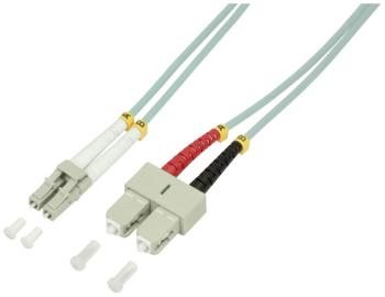 LogiLink FP3LS01 optické vlákno LWL prepojovací kábel [1x zástrčka LC - 1x zástrčka SC] 50/125 µ Multimode OM3 1.00 m