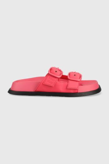 Šľapky Tommy Jeans FANCY SANDAL dámske, ružová farba, EN0EN02136