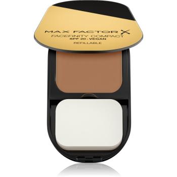 Max Factor Facefinity Refillable kompaktný zmatňujúci make-up SPF 20 odtieň 009 Caramel 10 g