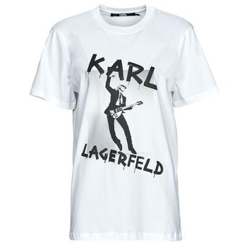 Karl Lagerfeld  Tričká s krátkym rukávom KARL ARCHIVE OVERSIZED T-SHIRT  Biela