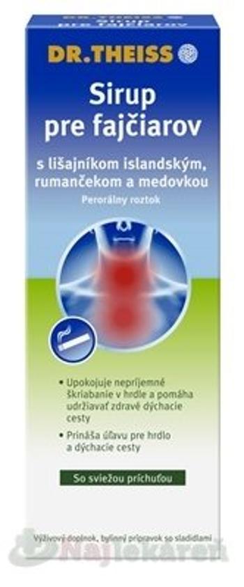 Dr.Theiss Sirup pre fajčiarov s lišajníkom rumančekom a medovkou 250 ml