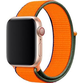 Eternico Airy na Apple Watch 38 mm/40 mm/41 mm  Coral Orange and Brown edge (AET-AWAY-CoOrB-38)
