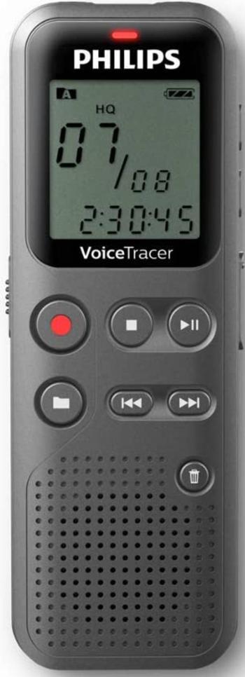 Philips DVT1115 digitálny diktafón Maximálny čas nahrávania 17 h sivá