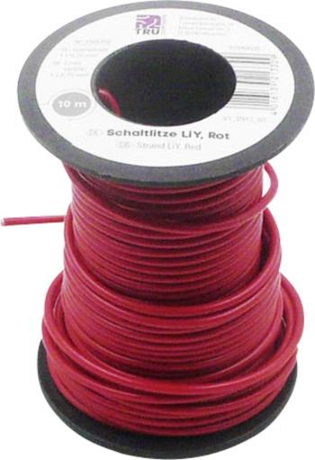 TRU COMPONENTS 1565156 opletenie / lanko LiY 1 x 0.75 mm² červená 10 m