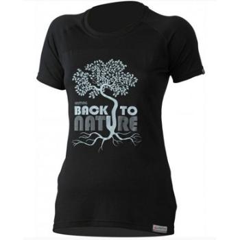 Dámske vlnené triko Lasting Back 9090 čierna L