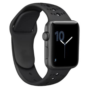 BStrap Silicone Sport remienok na Apple Watch 38/40/41mm, Black (SAP007C01)