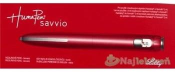 Eli Lilly USA HumaPen Savvio, inzulínové pero červené, aplikátor inzulínu pre 3 ml náplne, 1 ks
