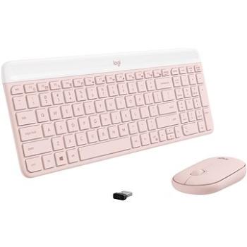 Logitech Slim Wireless Combo MK470, ružová – US (920-011322)