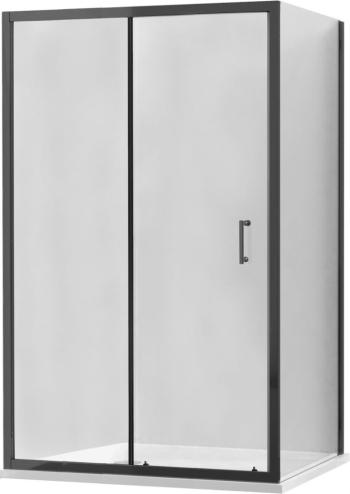 MEXEN/S - APIA sprchovací kút 140x100 cm, transparent, čierna 840-140-100-70-00