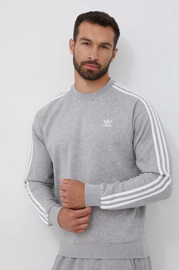 Mikina adidas Originals pánska, šedá farba, melanžová