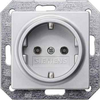 Siemens  vložka zásuvka s ochranným kontaktom Delta hliník (kovový) 5UB1931